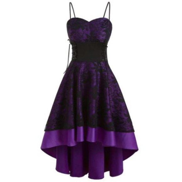 Dresses & Skirts - Sweetheart Lace Spaghetti Strap High Low Dress